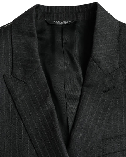 Dolce & Gabbana Black Stripe MARTINI Single Breasted Coat Blazer