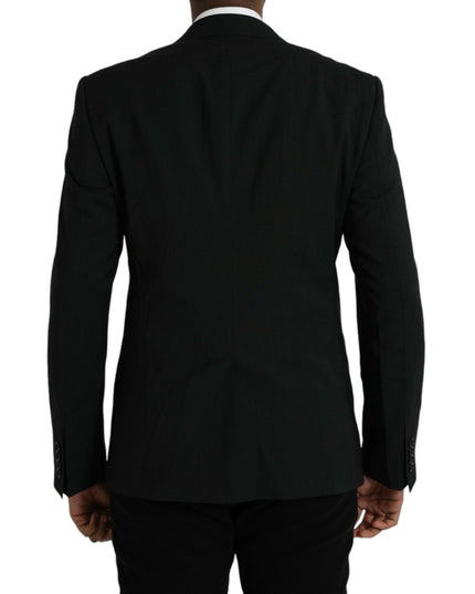 Dolce & Gabbana Blue MARTINI Shawl Single Breasted Blazer