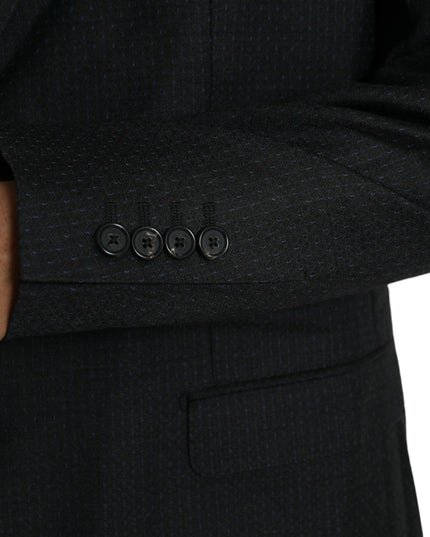 Dolce & Gabbana Black Wool MARTINI Single Breasted Coat Blazer