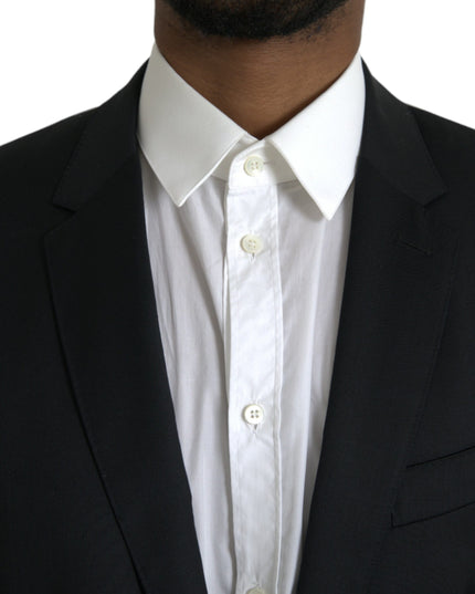 Dolce & Gabbana Black Wool MARTINI Single Breasted Blazer