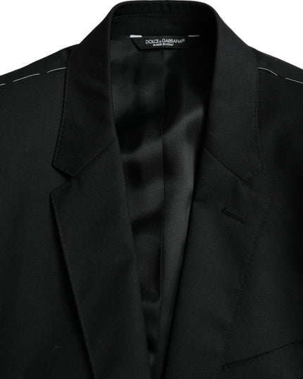 Dolce & Gabbana Black Wool MARTINI Single Breasted Blazer