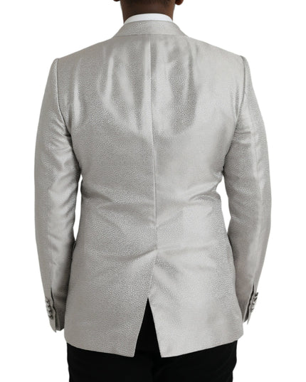 Dolce & Gabbana Off White MARTINI Double Breasted Coat Blazer