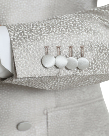 Dolce & Gabbana Off White MARTINI Double Breasted Coat Blazer