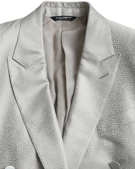 Dolce & Gabbana Off White MARTINI Double Breasted Coat Blazer