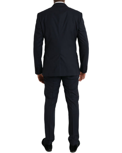 Dolce & Gabbana Dark Blue MARTINI Wool Formal 3 Piece Suit
