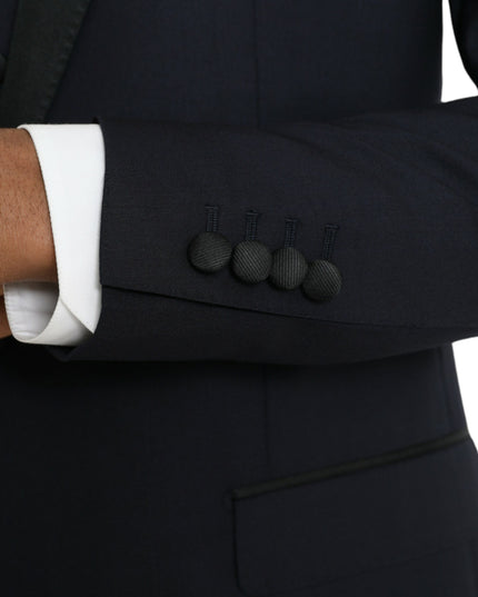 Dolce & Gabbana Dark Blue MARTINI Wool Formal 3 Piece Suit