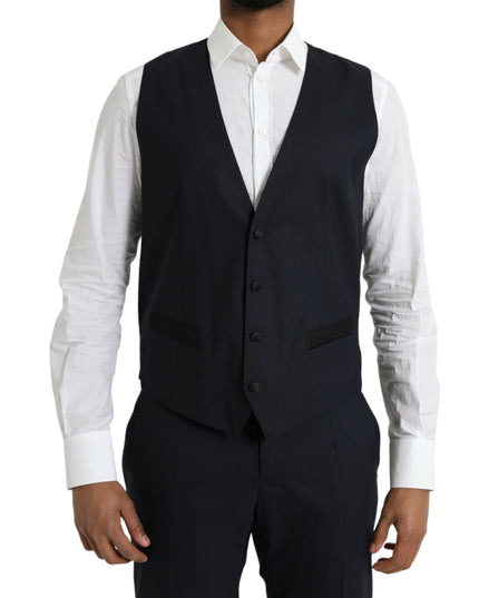 Dolce & Gabbana Dark Blue MARTINI Wool Formal 3 Piece Suit