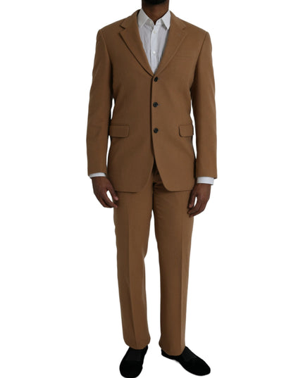 Prada Brown Cashmere 2 Piece Single Breasted Suit