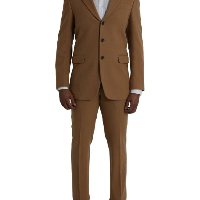 Prada Brown Cashmere 2 Piece Single Breasted Suit