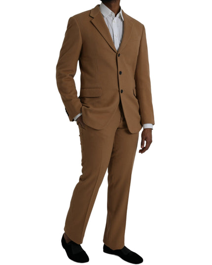 Prada Brown Cashmere 2 Piece Single Breasted Suit