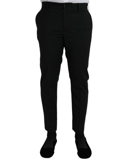 Dolce & Gabbana Black Wool SlimFit Dress Formal Pants