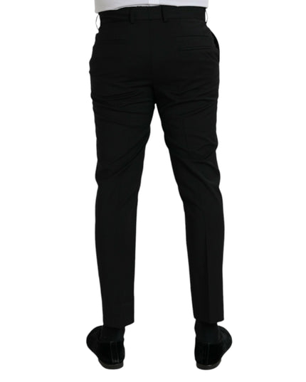 Dolce & Gabbana Black Wool SlimFit Dress Formal Pants