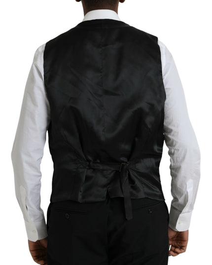 Dolce & Gabbana Black Polyester STAFF Formal 3 Piece Suit