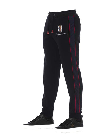 Trussardi Black Cotton Men Sports Pant
