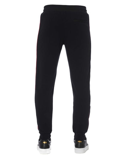 Trussardi Black Cotton Men Sports Pant