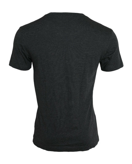 Dolce & Gabbana Gray Logo Print Crewneck Short Sleeve T-shirt