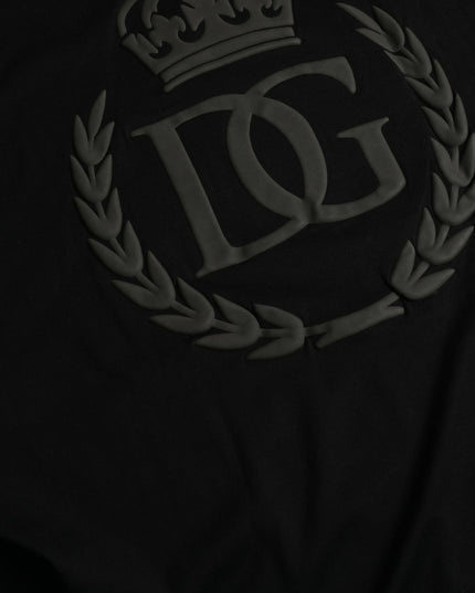 Dolce & Gabbana Black Logo Embossed Crew Neck Short Sleeves T-shirt