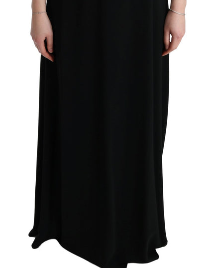 Dolce & Gabbana Black Stretch Shift Long Maxi Dress