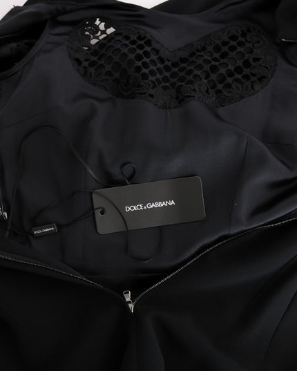 Dolce & Gabbana Black Stretch Shift Long Maxi Dress