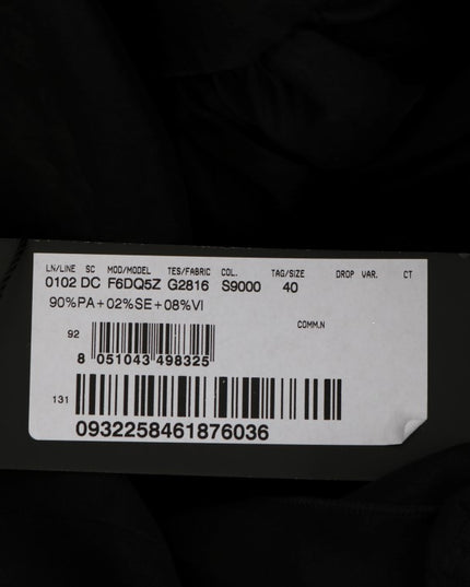 Dolce & Gabbana Black Pink Silk Long Shift Dress