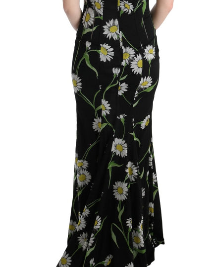 Dolce & Gabbana Sunflower Silk Stretch Sheath Dress
