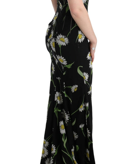 Dolce & Gabbana Sunflower Silk Stretch Sheath Dress