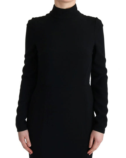 Dolce & Gabbana Black Stretch Long Gown Sheath Dress