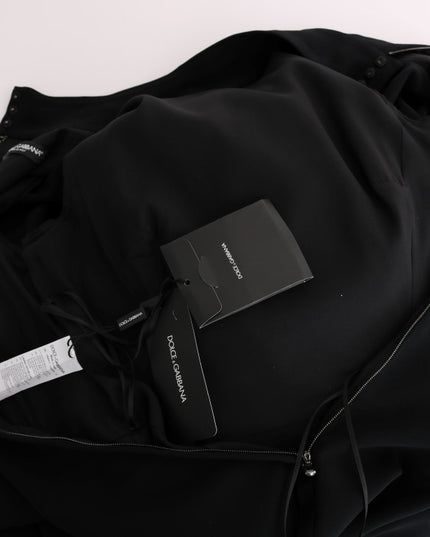 Dolce & Gabbana Black Stretch Long Gown Sheath Dress