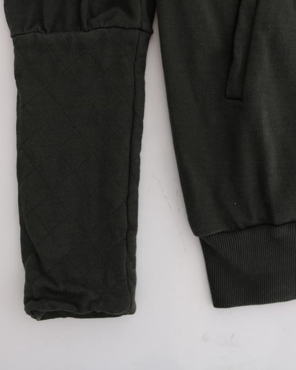 Exte Gray Top Hooded Cotton Zipper Sweater