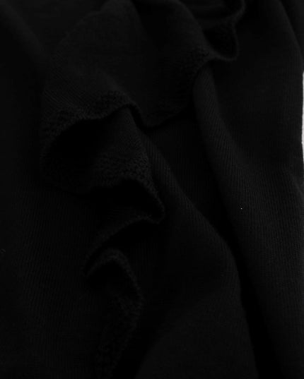 MARGHI LO' Black 100% Lana Wool Top Blouse T-shirt