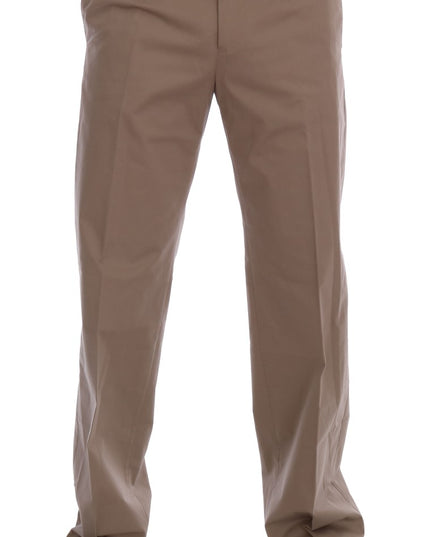 Dolce & Gabbana Beige Cotton Stretch Chinos Pants