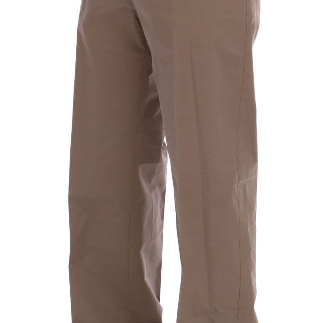 Dolce & Gabbana Beige Cotton Stretch Chinos Pants