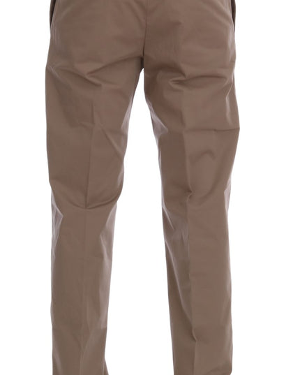 Dolce & Gabbana Beige Cotton Stretch Chinos Pants