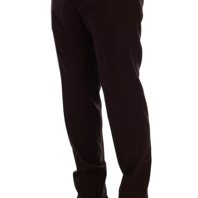 Dolce & Gabbana Purple Wool Stretch Formal Pants
