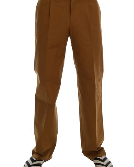 Dolce & Gabbana Brown Stretch Cotton Pants