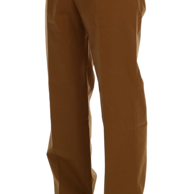 Dolce & Gabbana Brown Stretch Cotton Pants