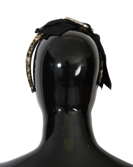 Dolce & Gabbana Black Crystal White Diadem Headband