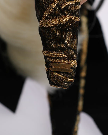 Dolce & Gabbana Black Crystal White Diadem Headband