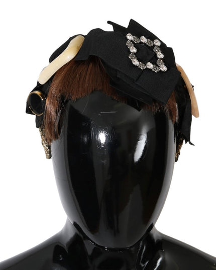 Dolce & Gabbana Clear Crystal Brown Hair Headband