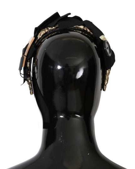 Dolce & Gabbana Clear Crystal Brown Hair Headband