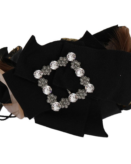 Dolce & Gabbana Clear Crystal Brown Hair Headband