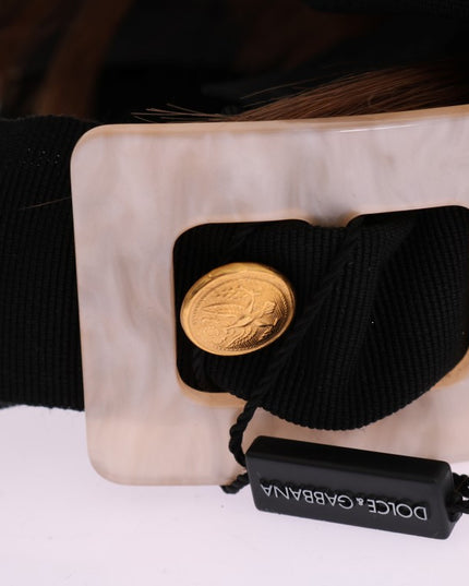 Dolce & Gabbana Clear Crystal Brown Hair Headband