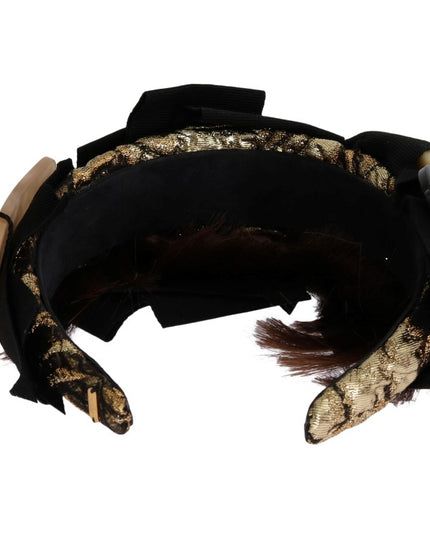 Dolce & Gabbana Clear Crystal Brown Hair Headband