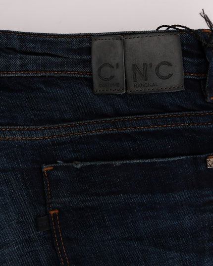 Costume National Blue Cotton Regular Fit Denim Jeans