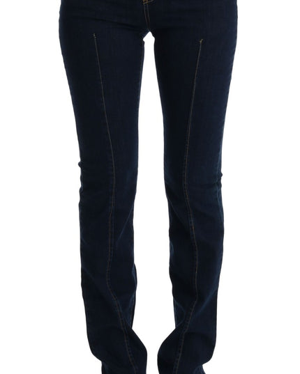 Costume National Blue Cotton Bootcut Flared Jeans