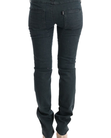 Costume National Gray Cotton Superslim Denim Jeans