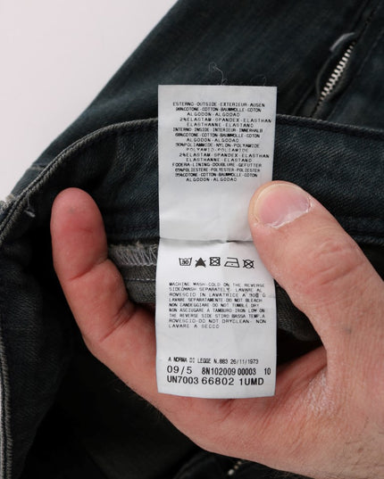 Costume National Gray Cotton Superslim Denim Jeans