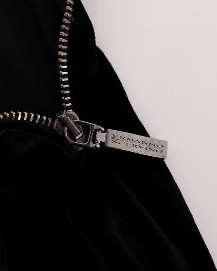 Ermanno Scervino Black Velvet Slim Fit Pants