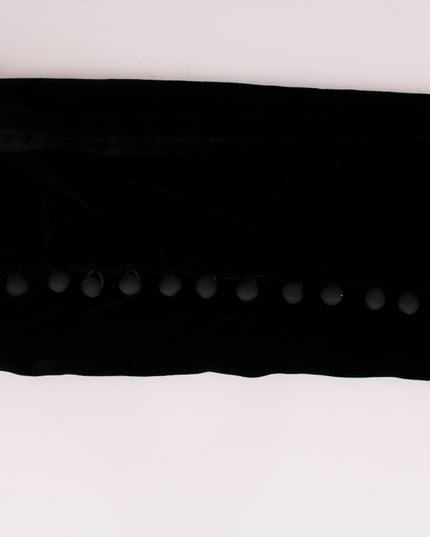 Ermanno Scervino Black Velvet Slim Fit Pants