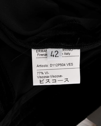 Ermanno Scervino Black Velvet Slim Fit Pants
